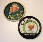 Celta Pils meiresonne & C.T.S. Scotch Wielemans bierplateau, Verzamelen, Ophalen of Verzenden, Gebruikt, Reclamebord, Plaat of Schild