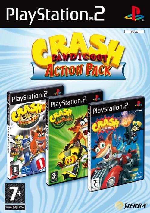 Crash Bandicoot Action Pack, Games en Spelcomputers, Games | Sony PlayStation 2, Gebruikt, Overige genres, 1 speler, Vanaf 7 jaar