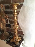 Goudkleurige sierlijke kandelaar, Antiek en Kunst, Ophalen of Verzenden, Goud
