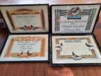 4 oude kaders met diploma's duivensport, Antiek en Kunst, Ophalen of Verzenden