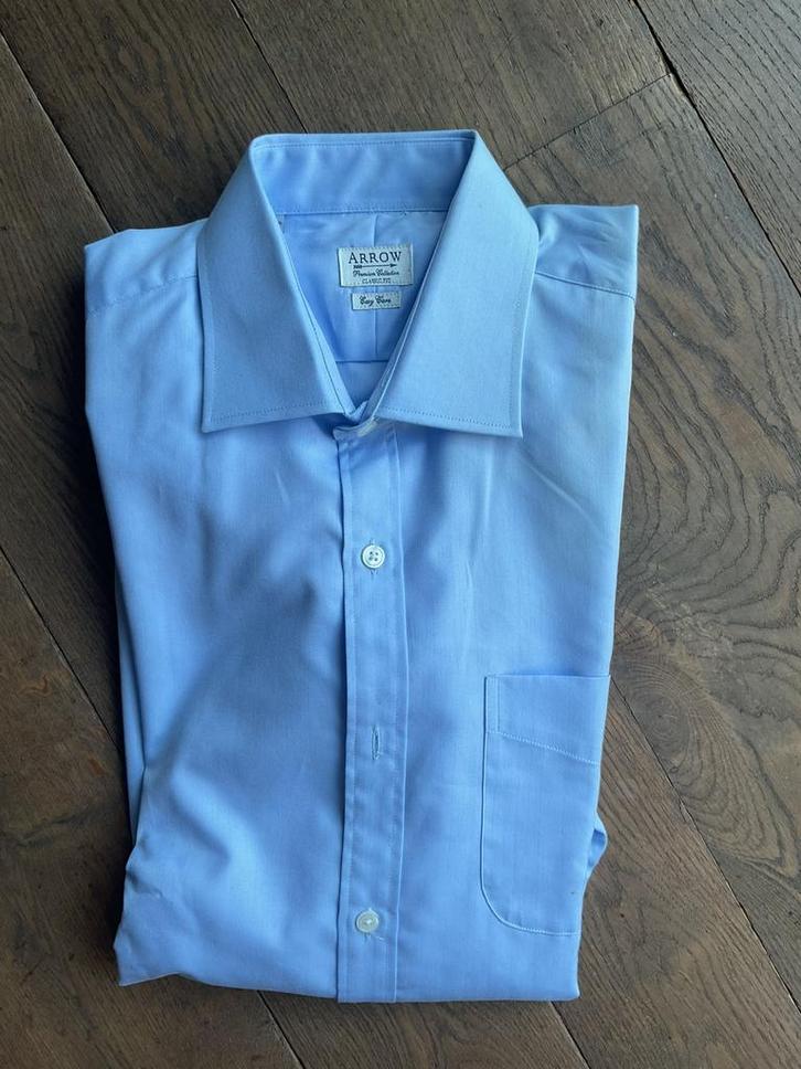Overhemd v Arrow, maat L (42), Kleding | Heren, Overhemden, Blauw, Ophalen of Verzenden
