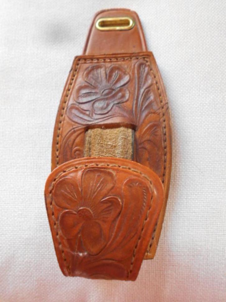 handwerk uit usa gestoken leder 4 stuks, Antiek en Kunst, Curiosa en Brocante, Ophalen of Verzenden