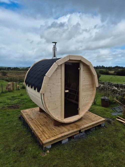 Barrel Sauna 2M Gratis Levering en Plaatsing, Sport en Fitness, Sauna, Nieuw, Ophalen of Verzenden