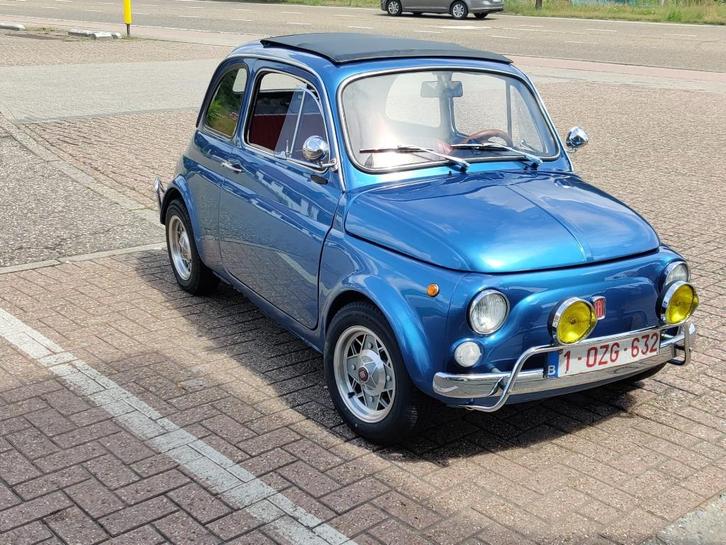 Mooie Fiat 500 van 1971, Auto's, Oldtimers, Particulier, Fiat, Benzine, Stadsauto, 3 deurs, Handgeschakeld, Blauw, Overige kleuren