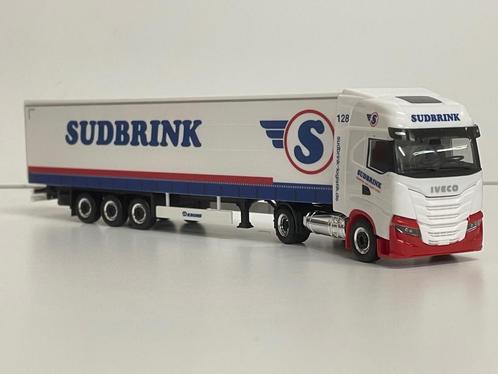 Herpa Iveco S-Way Sudbrink 1/87, Hobby en Vrije tijd, Modelauto's | 1:87, Zo goed als nieuw, Bus of Vrachtwagen, Herpa, Ophalen of Verzenden