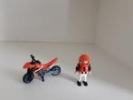 PLaymobil jongen en motor - compleet, Kinderen en Baby's, Speelgoed | Playmobil, Ophalen of Verzenden, Zo goed als nieuw, Complete set