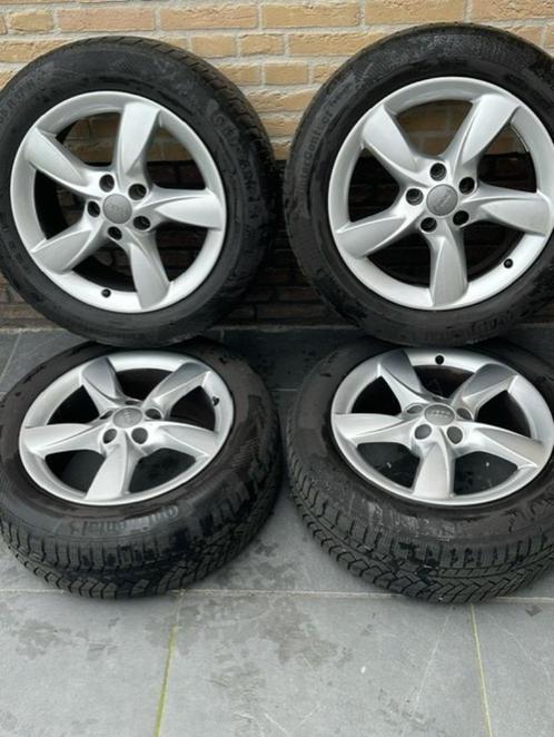 Set 17" originele Audi velgen met Continental winterbanden, Auto-onderdelen, Banden en Velgen, Velg(en), Winterbanden, 17 inch