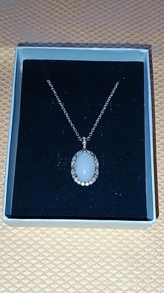 Pendentif en argent massif avec grande opale d'Éthiopie, Bijoux, Sacs & Beauté, Pendentifs, Neuf, Argent, Argent, Avec pierre précieuse