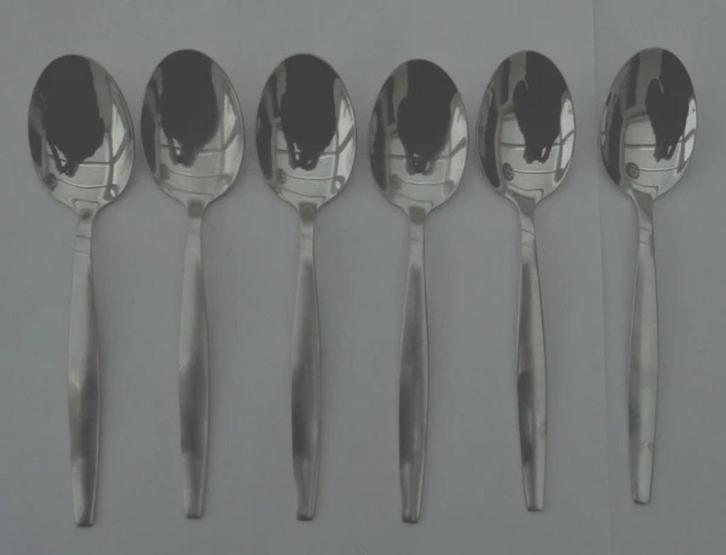 Amefa Amsterdam 6x puddinglepel 15,2cm RVS set, Huis en Inrichting, Keuken | Bestek, Zo goed als nieuw, Verzenden