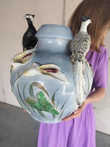 antiek Art Nouveau Jugendstil vaas keramiek kunst beschikbaar voor biedingen