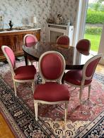 6 Salon stoelen af te halen uiterlijk 25/8, Huis en Inrichting, Stoelen, Ophalen, Hout, Overige kleuren, Zo goed als nieuw