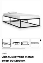 vidaXL Bedframe metaal zwart 90x200 cm, Huis en Inrichting, Ophalen, Zo goed als nieuw