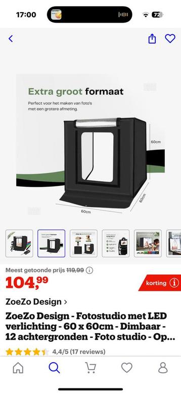 Complete Foto studio met led verlichting 64x64CM 3background beschikbaar voor biedingen