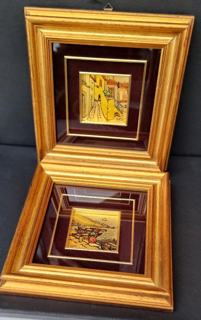 Baroque italien,dorure  peintures sur feuille d'or 23 carats, Antiquités & Art, Art | Peinture | Classique, Envoi