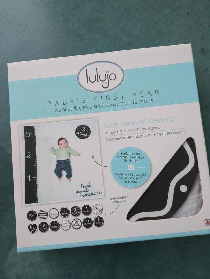 Ensemble de cartes d'un mois + tissu tétra, Enfants & Bébés, Enfants & Bébés Autre, Comme neuf, Enlèvement ou Envoi