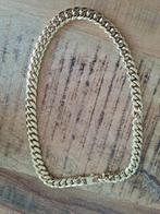 Gouden ketting 53cm lang en 10mm breed, Handtassen en Accessoires, Kettingen, Ophalen, Nieuw, Goud