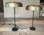 Twee tafellampen brons/goud kleurig, Maison & Meubles, Lampes | Lampes de table, Design - hedendaags, Comme neuf, Enlèvement, Métal