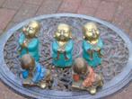 Set beelden (5) Shaolin Buddha bronskleuren., Huis en Inrichting, Ophalen, Nieuw