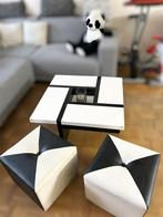 Table basse + 2 poufs, Ophalen, Gebruikt