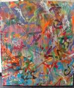 Grande peinture sur toile d'Axel - art urbain street art, Ophalen of Verzenden
