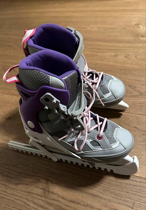 Patins à glace pour enfant/fille Oxelo réglables 32-35, Sport en Fitness, Schaatsen, Zo goed als nieuw, Ophalen