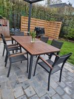 Salon de jardin : table et 6 chaises, Comme neuf, Enlèvement ou Envoi, Aluminium