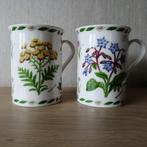 4 mokken met kruidenmotief  New Bone China, Ophalen of Verzenden, Zo goed als nieuw