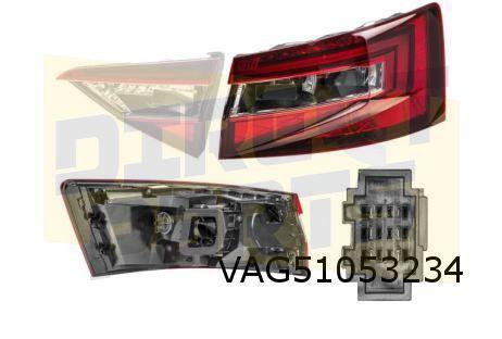 Skoda Superb (3/15-9/19) Achterlicht Rechts buiten (donker), Auto-onderdelen, Verlichting, Skoda, Nieuw, Verzenden