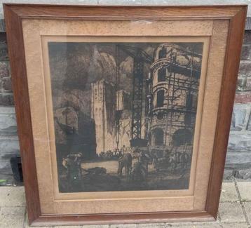 Gravure les temples signe René van de sande beschikbaar voor biedingen