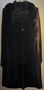 Steilmann 42 frivole lange zwarte losse gilet/vest, Zwart, Maat 42/44 (L), Ophalen of Verzenden, Steilmann