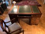 Engelse bureau groen leder + bureaustoel, Enlèvement, Bureau