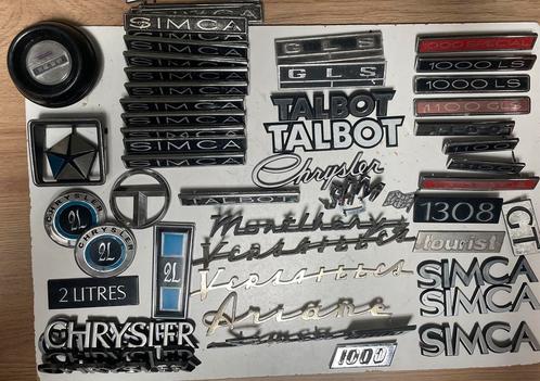 Emblemen van Simca, Talbot en Chrysler., Auto-onderdelen, Klein materiaal, Chrysler, Ophalen of Verzenden