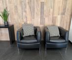 Natuzzi lederen eenpersoonszetels zwart, Ophalen, Zo goed als nieuw