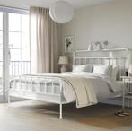 Tweepersoonsbed Ikea bedframe + lattenbodem, Huis en Inrichting, Slaapkamer | Bedden, Ophalen, Overige materialen, Wit, Tweepersoons