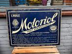Motoriol oud reclamebord, Ophalen of Verzenden, Gebruikt, Reclamebord