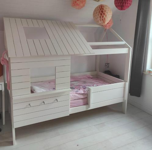 Lifetime huisbed, Kinderen en Baby's, Kinderkamer | Bedden, Gebruikt, Hoogslaper of Stapelbed, Lattenbodem, Matras, Ophalen