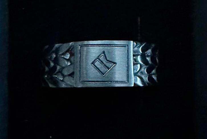 RING CAPTAIN ALPHA SIERRA MET 75%KORTING! 💯%NIEUW!, Handtassen en Accessoires, Ringen, Nieuw, Heer, 19 tot 20, Zwart, Ophalen of Verzenden