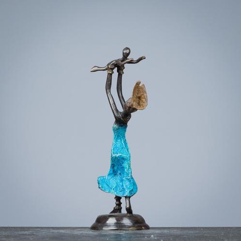 Moeder en kind - bronzen beeld, Antiek en Kunst, Kunst | Designobjecten, Ophalen of Verzenden