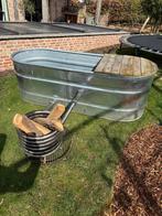 Houtgestookte hottub incl. afdekking.., Ophalen, Gebruikt, Afdekzeil, Vast