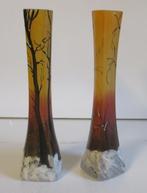couple de vases émaillés Legras paysage d'hiver 51, Antiquités & Art, Envoi