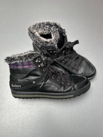 Zwarte sneakers met bont van Skechers - Maat 36 beschikbaar voor biedingen