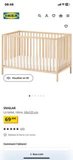 Lit bébé IKEA Sniglar, Kinderen en Baby's, Kinderkamer | Bedden, Zo goed als nieuw