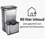 Keuken sorteer vuil bak 4 Vakken - 60 Liter (2x18L + 2x12L), Huis en Inrichting, Ophalen