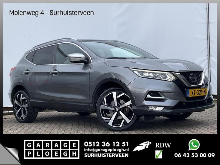 Nissan Qashqai 1.2 Tekna + 360Cam Leder Stoelverw. Pano.dak, Auto's, Nissan, Bedrijf, Qashqai, ABS, Adaptieve lichten, Airbags