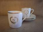 Set vintage porseleinen espressokopjes ‘N’ Empire stijl, Ophalen