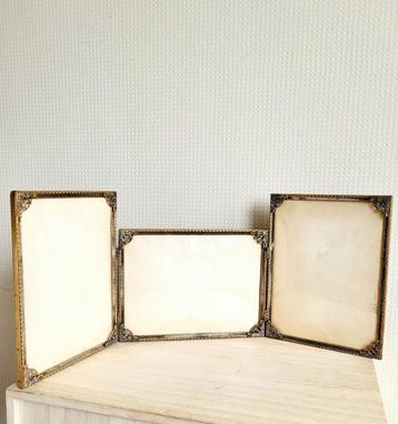 Rares cadres en verre ronds anciens ornés à 3 vitres de 18x2, Enlèvement ou Envoi, Comme neuf