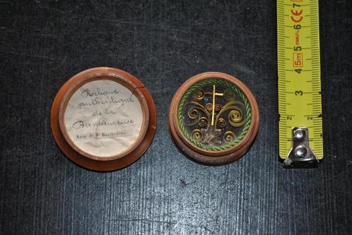 Kleine reisreliekschrijn van Sint Anna van St Barthelemi 19e, Antiek en Kunst, Antiek | Religieuze voorwerpen, Ophalen of Verzenden