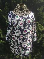 Vintage zijden, handgemaakte blouse Corisia Milano M42, Gedragen, Blauw, Corisia Milano, Maat 42/44 (L)