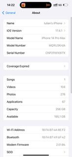 iPhone 14 Pro Max 256 plus AirPods Pro, Comme neuf, Noir, 99 %, Enlèvement