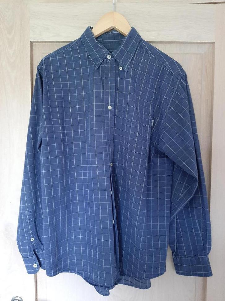 Overhemd Van Gils - donkerblauw, Kleding | Heren, Overhemden, Zo goed als nieuw, Halswijdte 39/40 (M), Blauw, Ophalen